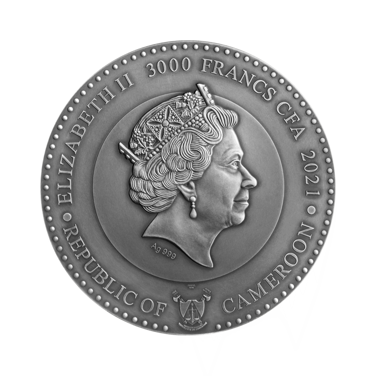 Design zilveren Neptunus munt