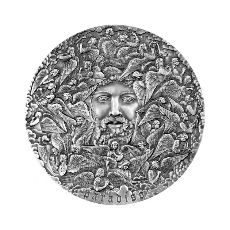 Design zilveren Goddelijke Komedie munt