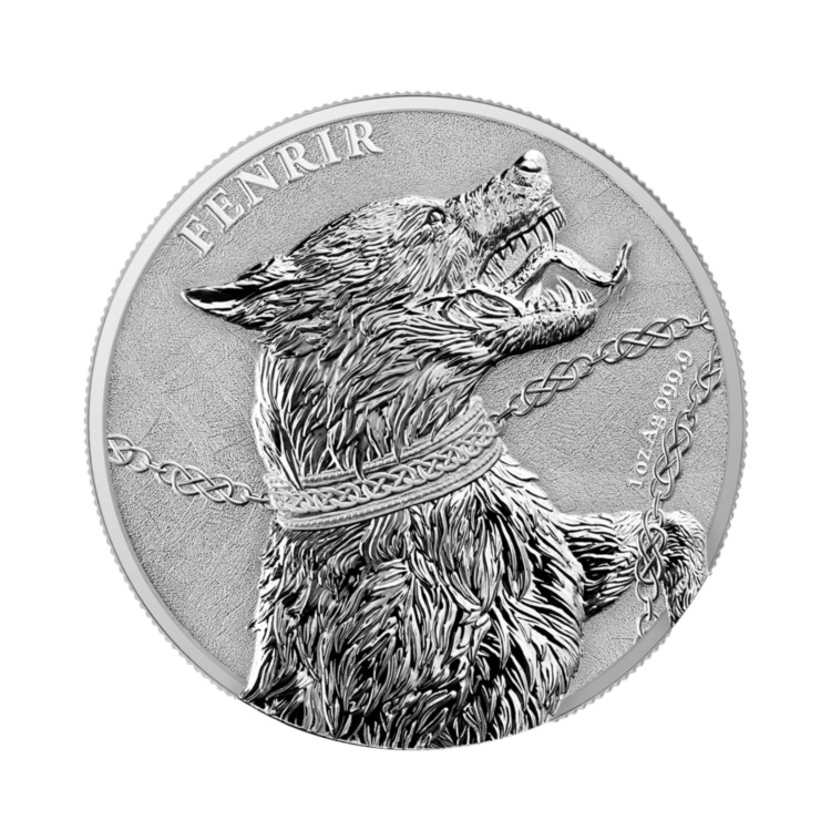 Design zilveren Fenrir munt
