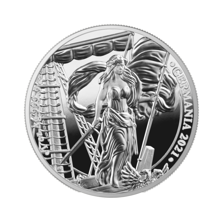Ontwerp zilveren Germania munt