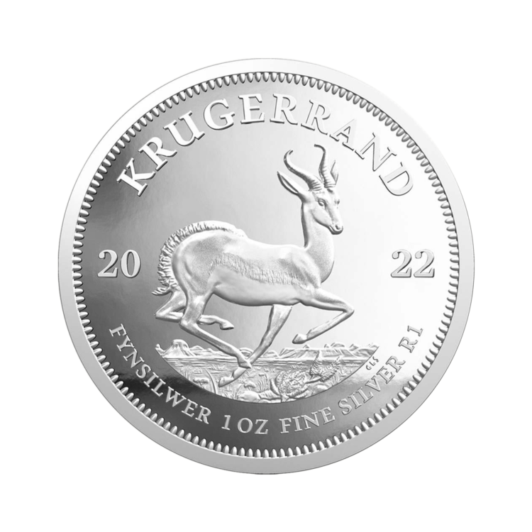 Ontwerp van de 1 troy ounce zilveren Krugerrand proof