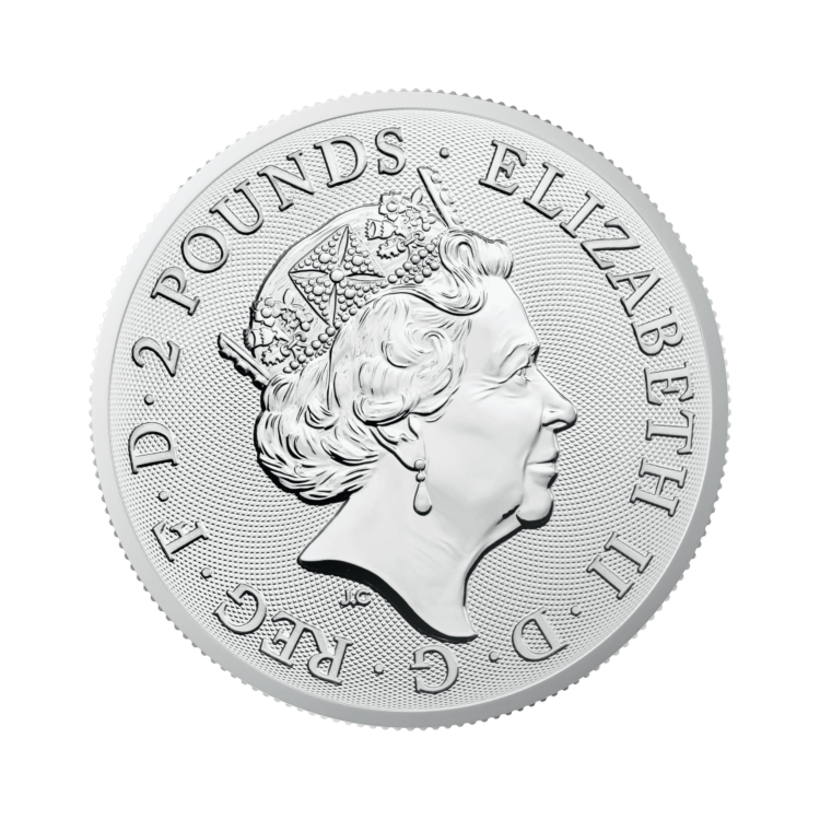 Design zilveren Maid Marian munt