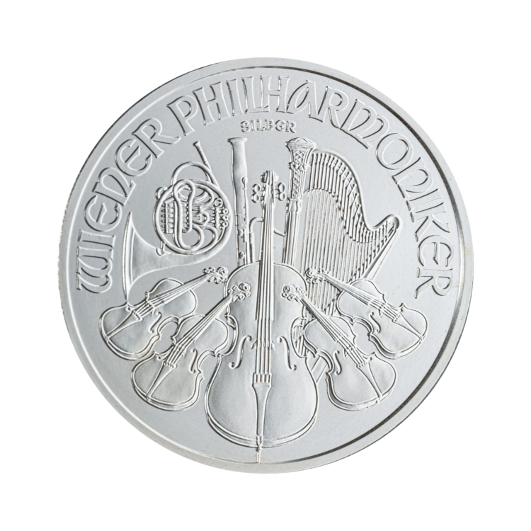 Ontwerp zilveren Philharmoniker munten