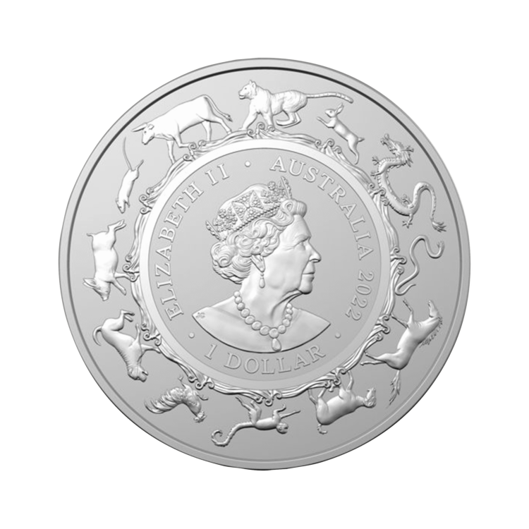 Design zilveren Lunar Tijger munt