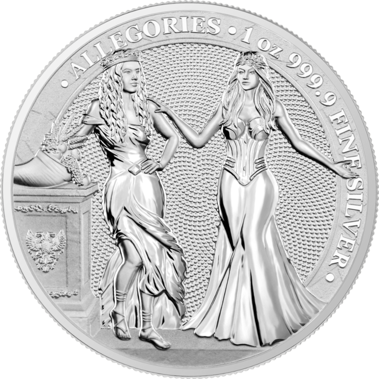 1 Troy ounce zilveren munt Germania en Italia 2020