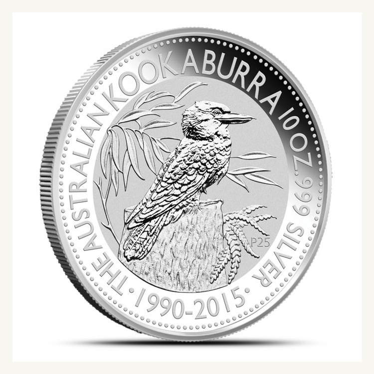 10 Troy ounce zilveren munt Kookaburra 2015