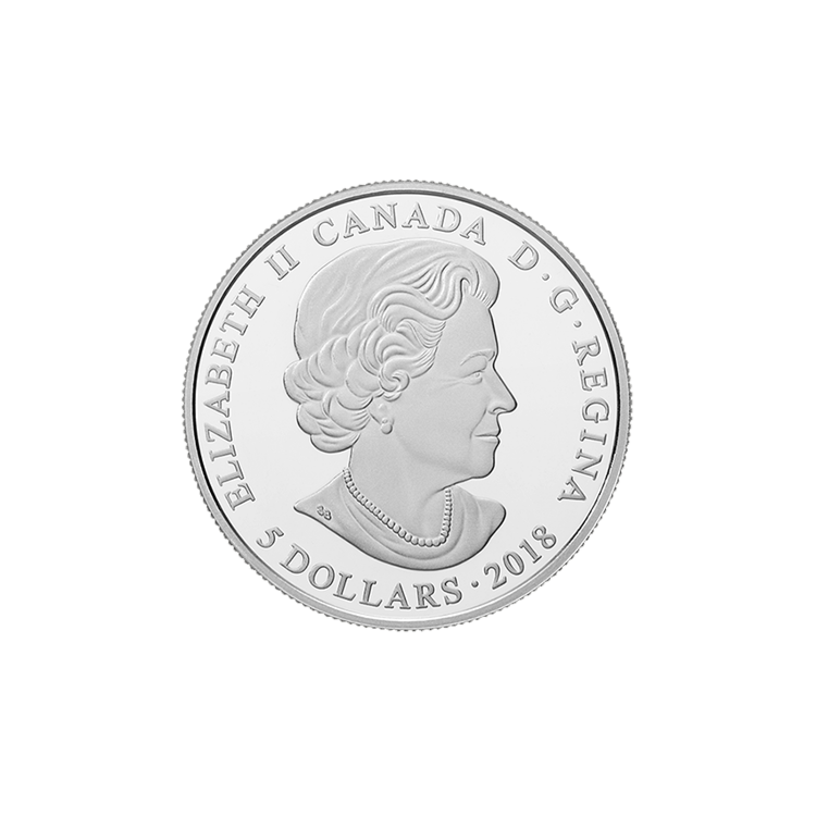 Zilveren munt Maart Birthstone Swarovski