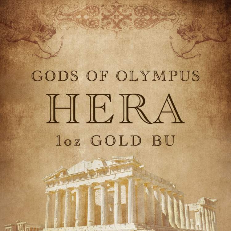1 troy ounce gouden munt goden van Olympus Hera 2022