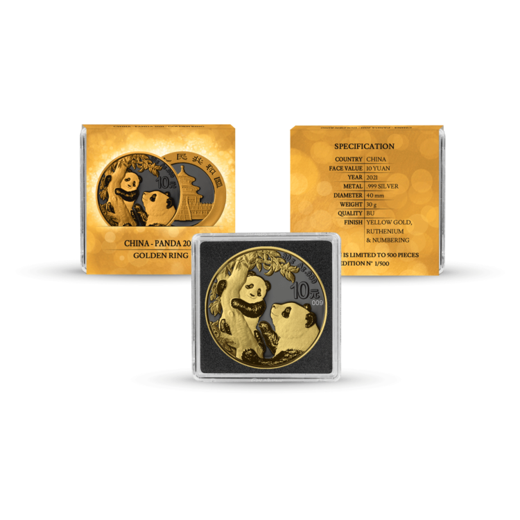 30 Gram zilveren munt Golden Ring - Panda 2021