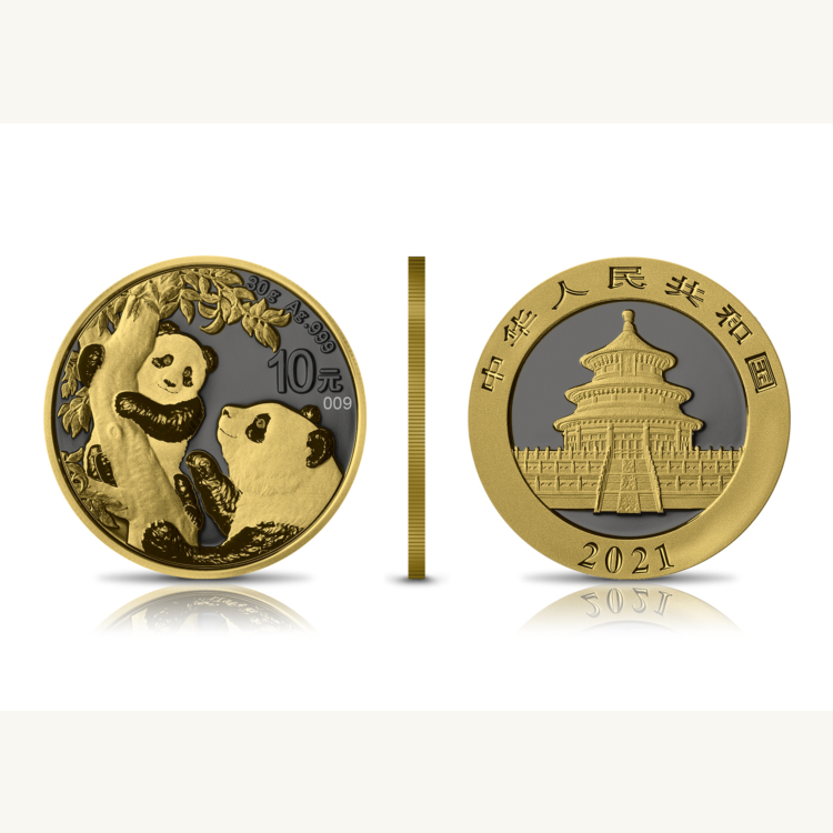 30 Gram zilveren munt Golden Ring - Panda 2021