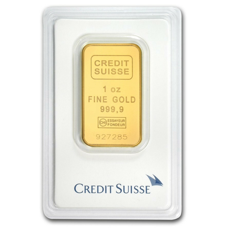 Gloed Onzin Een hekel hebben aan 1 Troy ounce goudbaar Credit Suisse - The Silver Mountain | The Silver  Mountain
