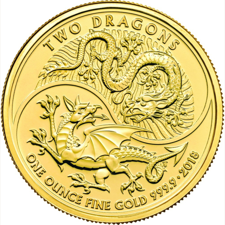 1 Troy ounce gouden munt Dragon Dragon 2018