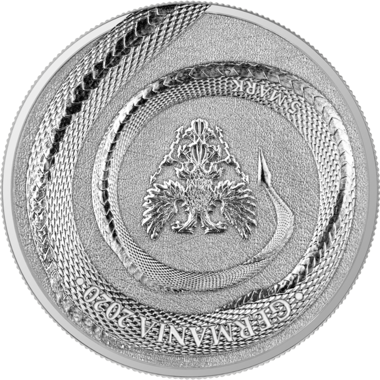 1 Troy ounce zilveren munt Germania Beast Fafnir 2020