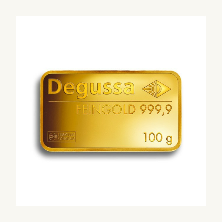 100 Gram goudbaar Degussa