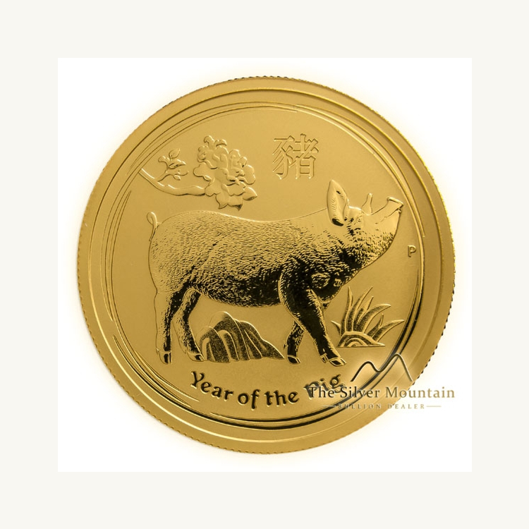 1/2 Troy ounce gouden munt Lunar 2019