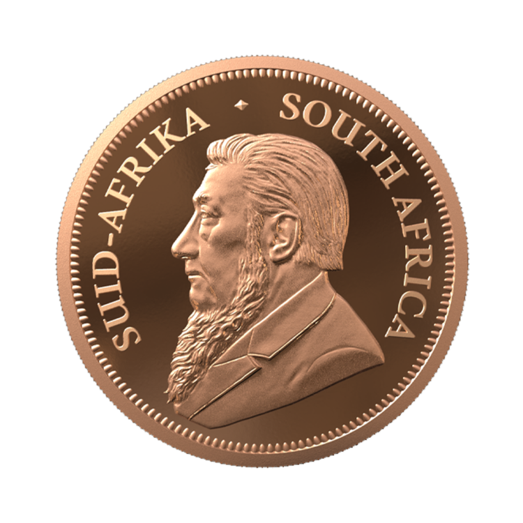 1/4 troy ounce gouden munt Krugerand 2023 proof achterkant