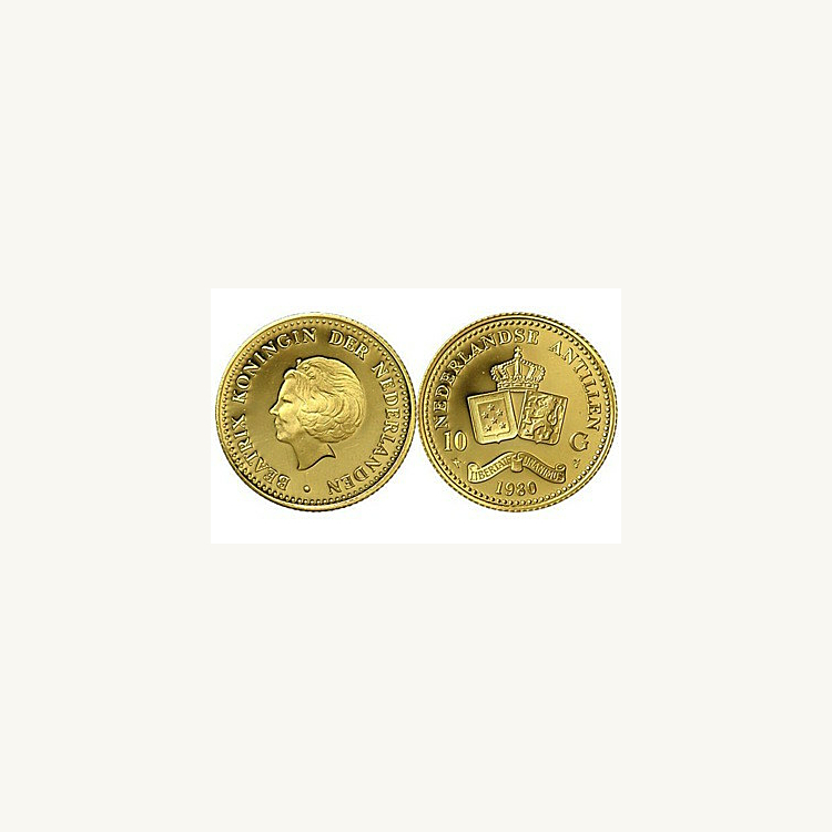 Gouden munt 10 Gulden Nederlandse Antillen (1980)