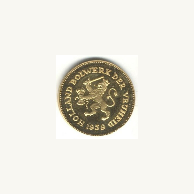 Gouden munt Holland Bolwerk der Vrijheid 1959