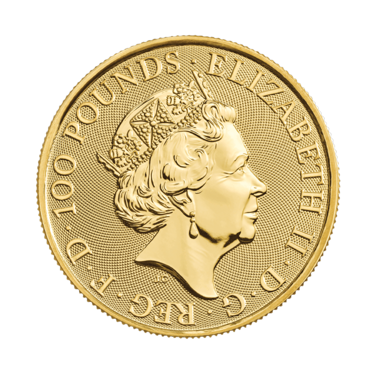 1 troy ounce gouden munt King Arthur 2023 achterkant