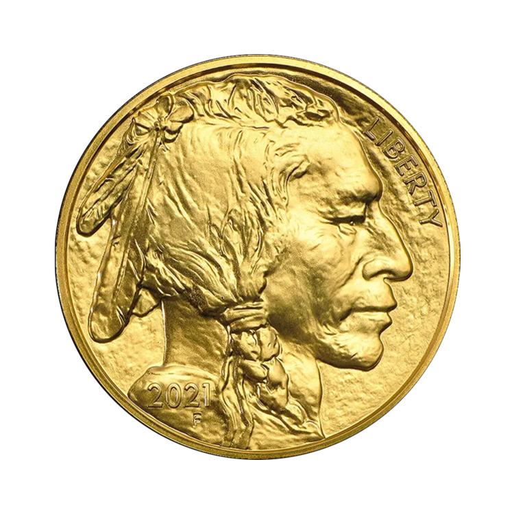 Achterzijde 1 troy ounce gouden American Buffalo munt