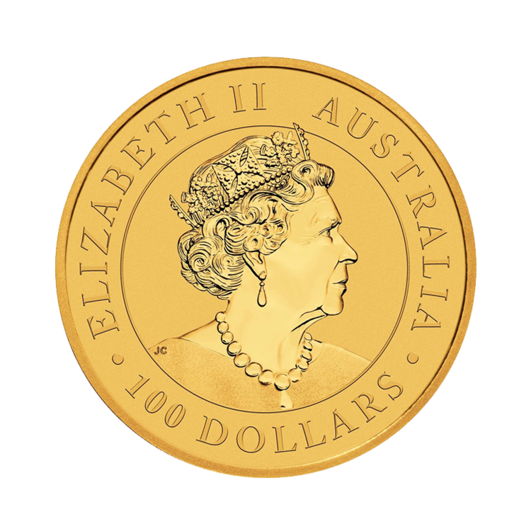 1 troy ounce gouden munt Australian Emoe 2022 achterzijde