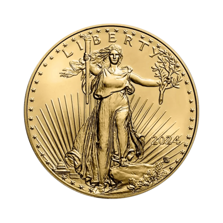 Voorzijde 1 troy ounce gouden American Eagle 2024