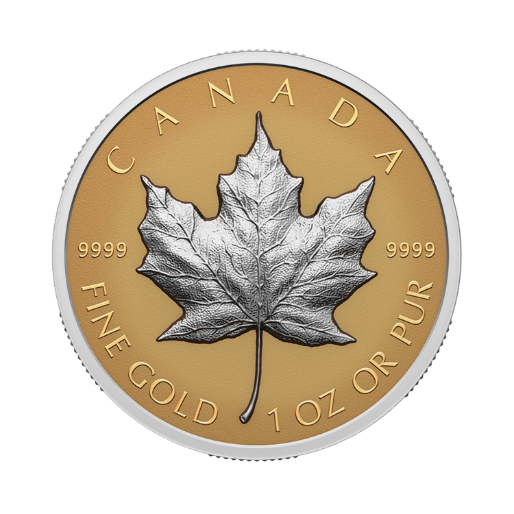 1 troy ounce gouden Maple Leaf 2023 proof ultra high relief voorkant
