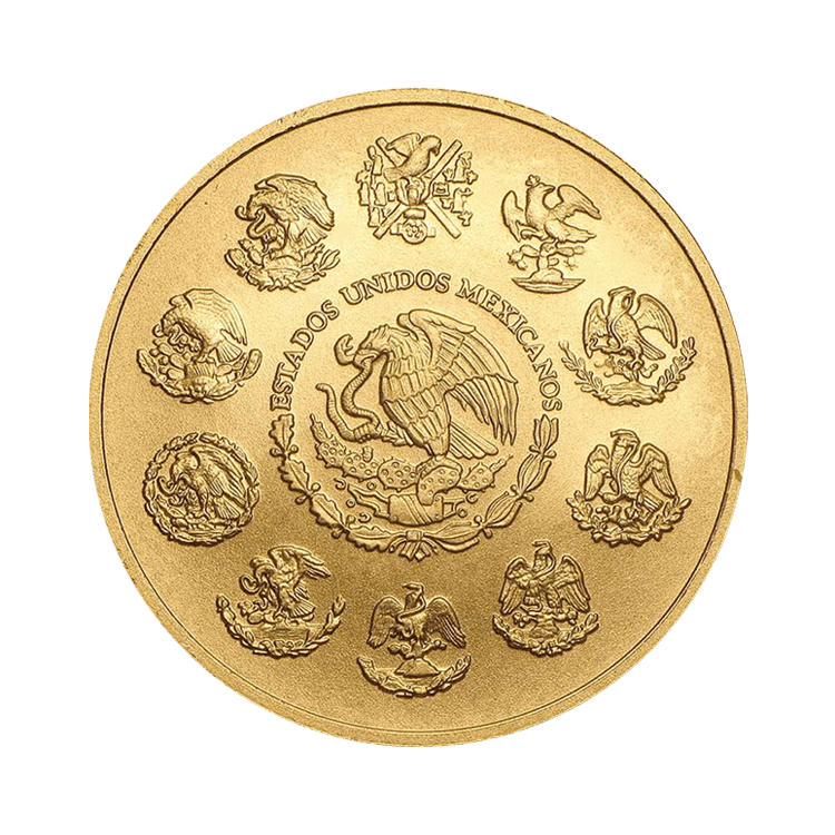 Achterzijde 1 troy ounce gouden munt Mexican Libertad 2023