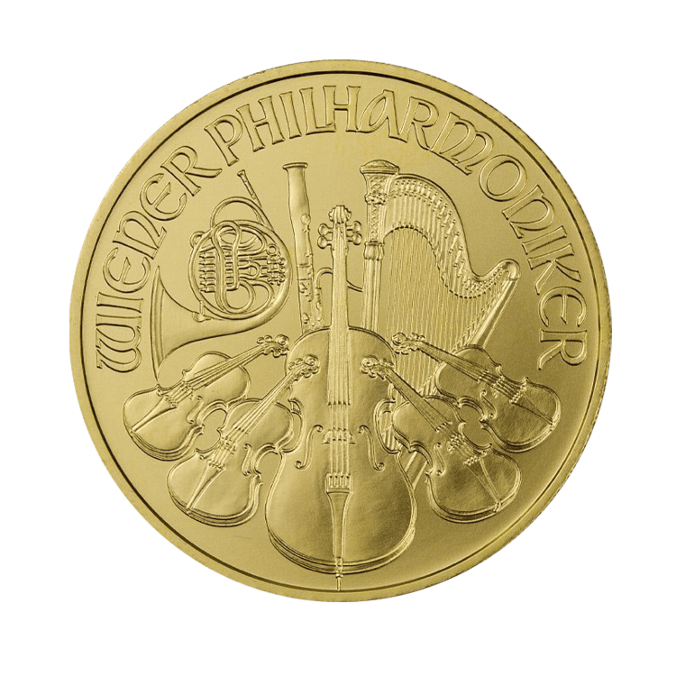 Voorzijde 1 troy ounce gouden Philharmoniker 2024