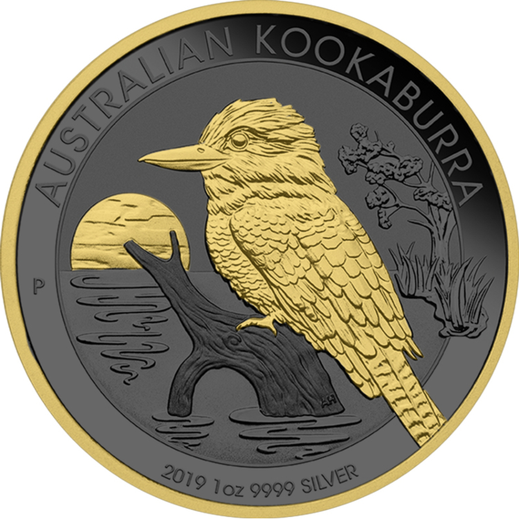 1 Troy ounce zilveren munt Golden Ring - Kookaburra 2019