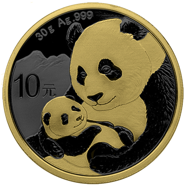 30 Gram zilveren munt Golden Ring - Panda 2019
