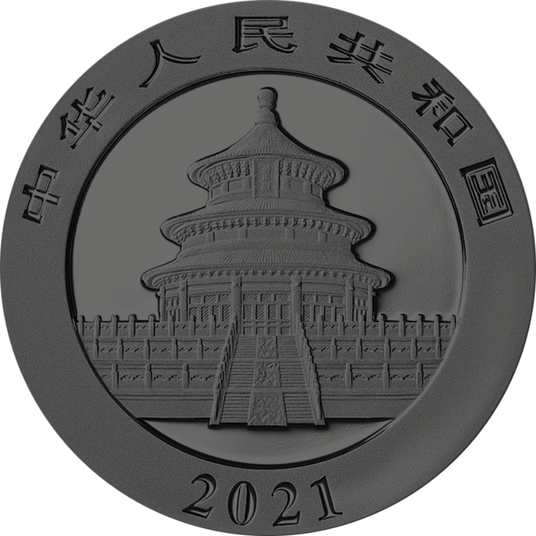 30 gram zilveren munt gouden holo serie Panda 2021