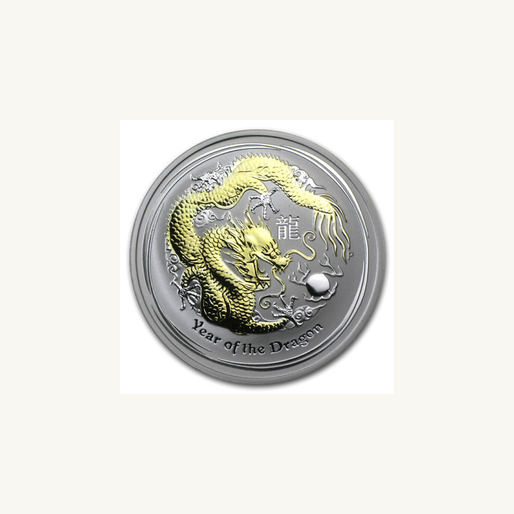 1 troy ounce zilveren munt year of the dragon 2012