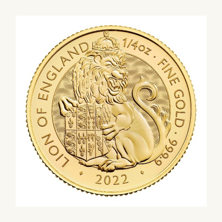 1 troy ounce gouden munt Royal Tudor Beast Lion of England Proof