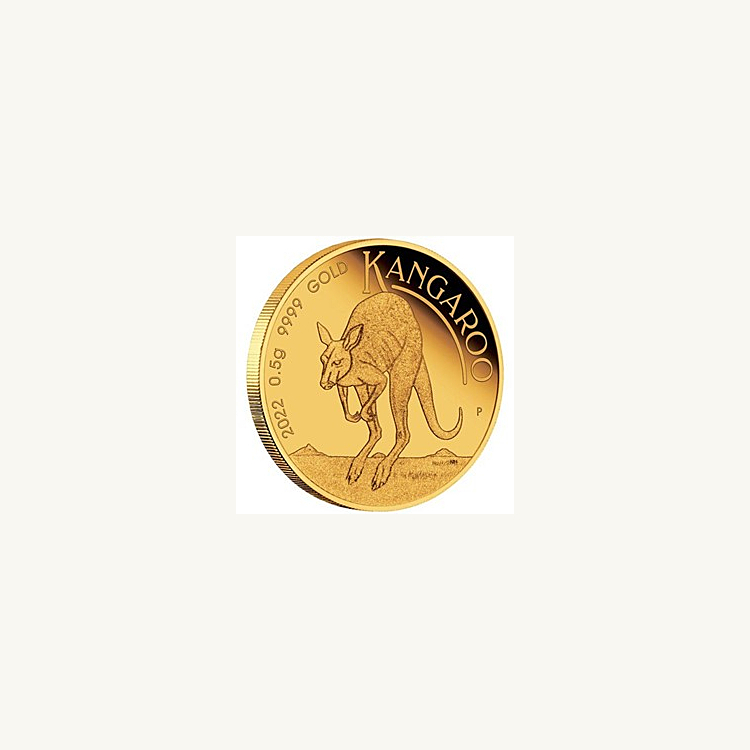 0,5g gouden munt Mini Roo 2022