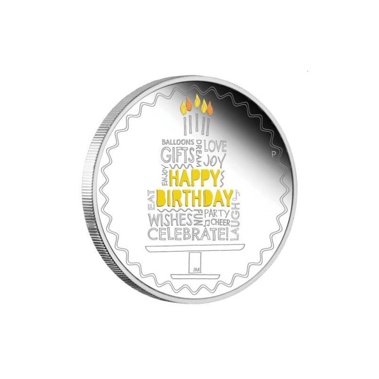 1 troy ounce zilveren munt Happy Birthday 2021 Proof