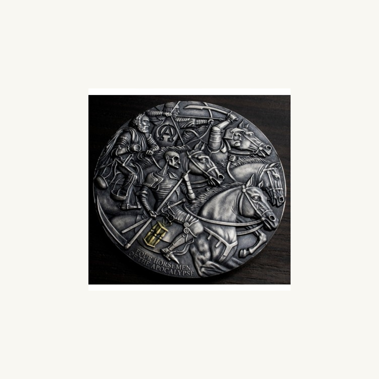 3 Troy ounce zilveren munt Apocalypse - Four Horsemen
