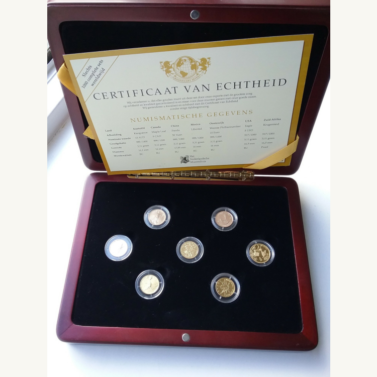 1/10 troy ounce gouden munten set Magnificent Seven