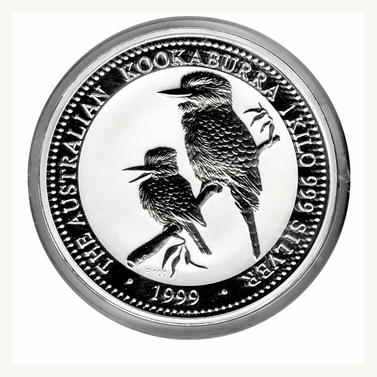 1 Kilo zilver munt Kookaburra 2001