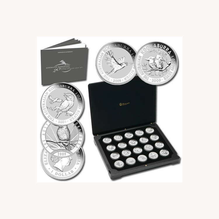 20-delige set zilveren Kookaburra munten