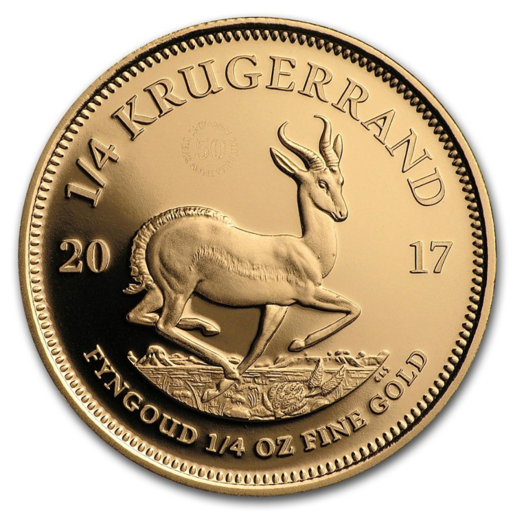 1 troy ounce gouden munt Krugerrand jubileum 2017