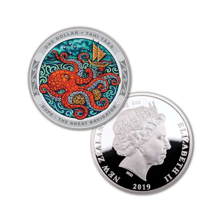 2 x 1 Troy ounce zilveren munten set Kupe - de grote navigator Proof 2019 
