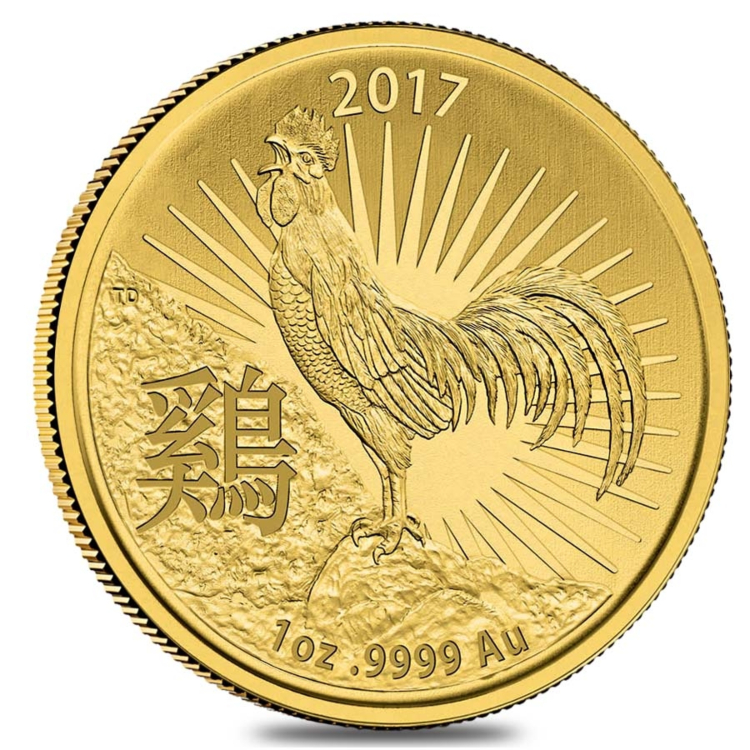 1 Troy ounce gouden munt China Lunar 2017