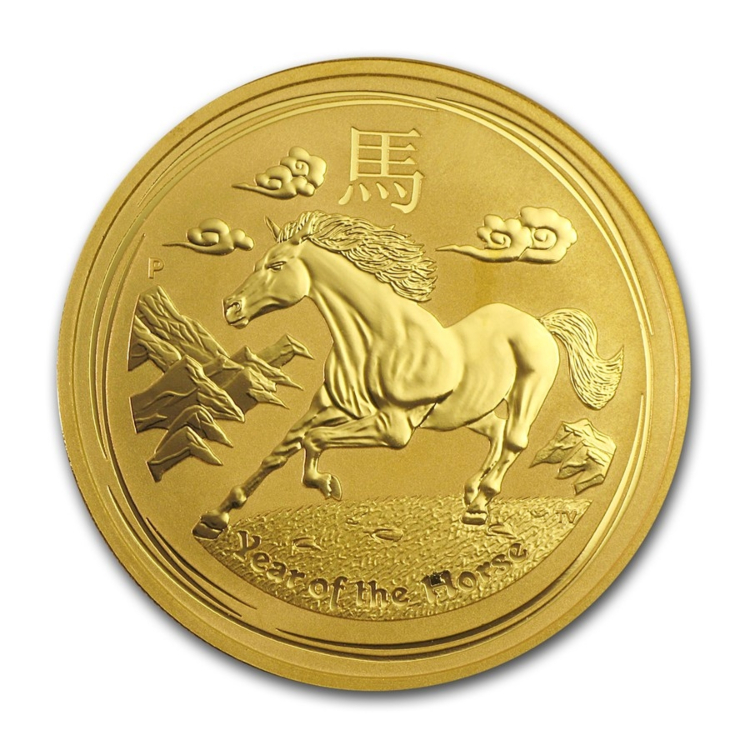1 Troy ounce gouden munt Lunar 2014