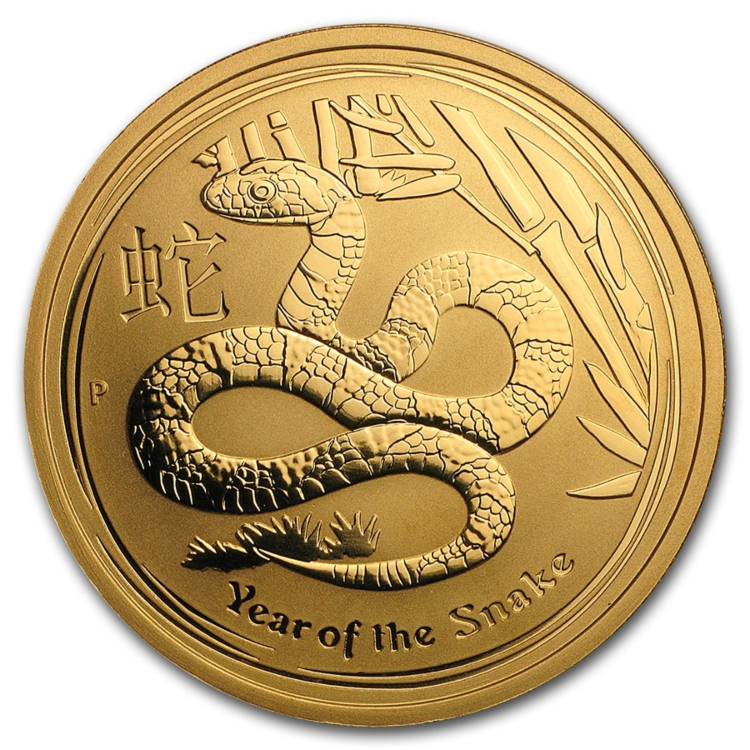 1 Troy ounce gouden munt Lunar 2013
