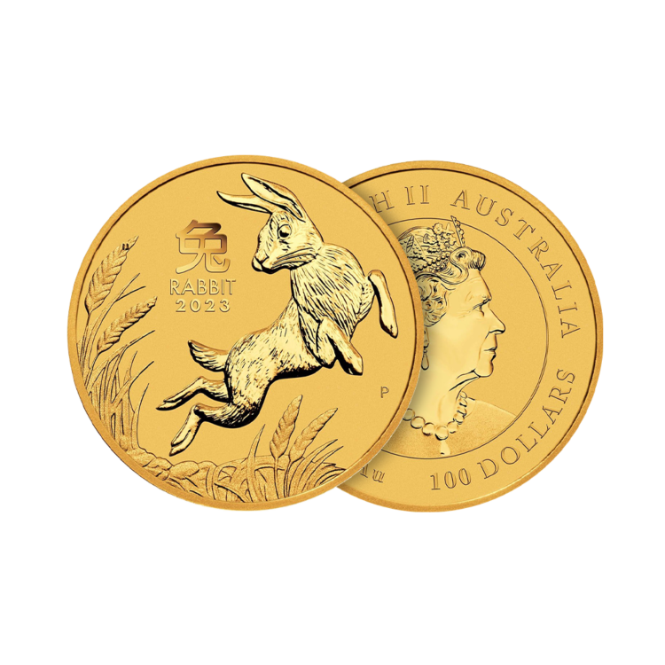 Ontwerp 1 troy ounce gouden munt Lunar 2023