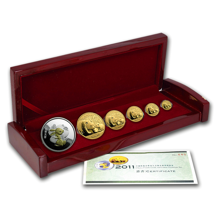 2011 China Panda Gold And Lunar Premium Set