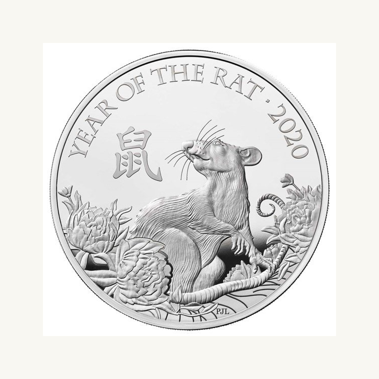 1 Troy ounce zilveren munt Lunar UK 2020