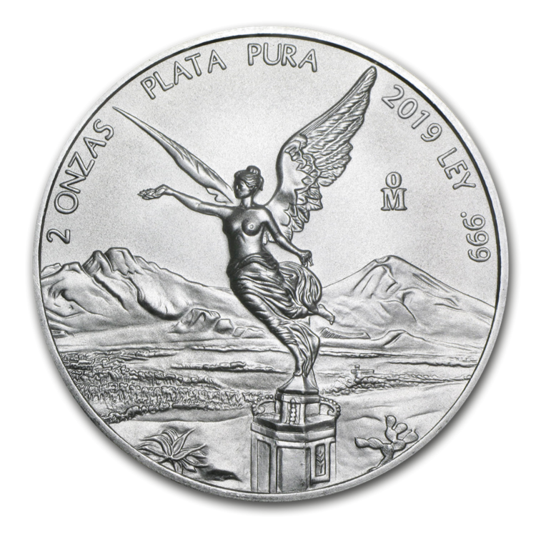 2 Troy ounce zilveren munt Mexican Libertad 2019