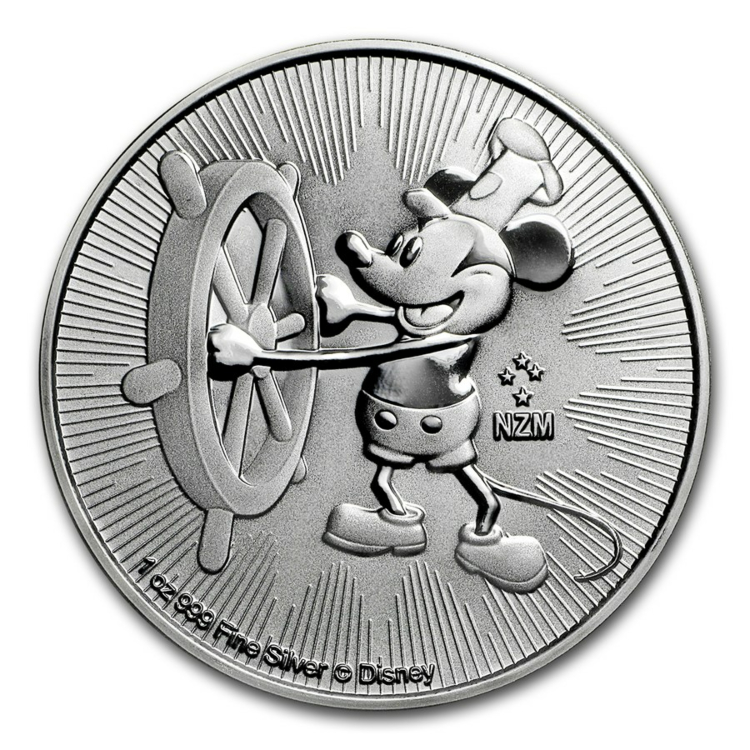 1 Troy ounce zilveren Mickey Mouse munt 2017